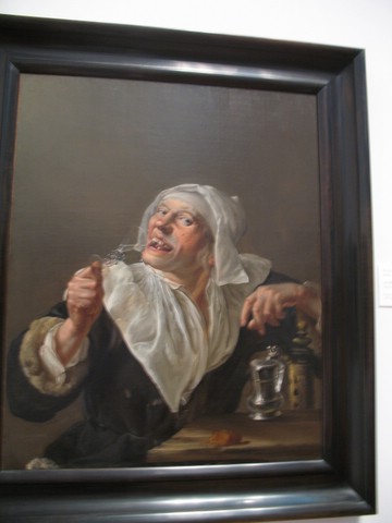 An Old Woman Drinking by Staverenus